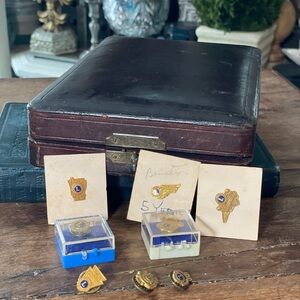 Vintage Lions Club gold pins collectible